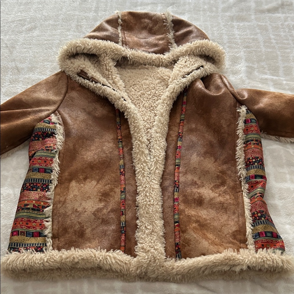 Women's Brown Shearling Ski Jacket - image 6